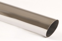 Tailpipe 58 - 76mm round sharp-edged chamfered stainless steel