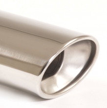 Tailpipe 67 - 90x140 oval bevelled flared stainless steel