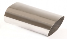 Tailpipe 70 - 75x135 sharp-edged chamfered stainless steel