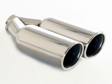 End pipe 78 - 2x90mm round flared beveled Stainless steel