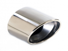 Rear pipe 79 - 90x120 oval with side chamfer for the left side of the rear bumper stainless steel