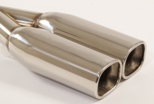 Tailpipe 7 - 2x72x92mm square beveled stainless steel
