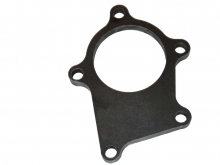 Flange for exhaust pipe for T3/T4 with 5-hole outlet, 10mm thick stainless steel.