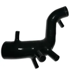 Ansaugschlauch aus Silikon für Audi A3, Golf 4 1.8T 150-180PS schwarz ø 50mm ID Anschluss zum Turbo - ø 80mm ID zum LMM / MIT Schellenset