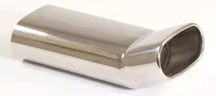 Endrohr 9 - 75x135 DTM gebördelt ohne Absorber  Edelstahl