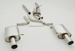 FMS Auspuffanlage/Sportauspuff für Audi A4 B6 1.8T 70mm Duplex aus Edelstahl mit EG-Genehmigung (eintragungsfrei)