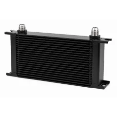 Ölkühler 28 Reihen 330x196x50mm - D08 Anschlüsse schwarz