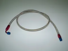 Ölzulaufleitung PTFE 50cm für 90° 7/16 UNF andere Seite Ringauge ø 10mm
