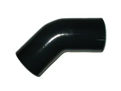 Silikonbogen 45° Grad 48mm innendurchmesser schwarz L 125mm 4 lagig 5mm Wandstä