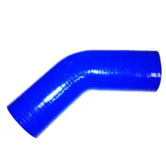 Silikonbogen 45° Grad 6,5mm innendurchmesser blau  L 100mm 3 lagig 3,5mm