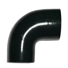 Silikonbogenreduzierer 90° Grad ø 85x76mm schwarz L 125mm 5 lagig 6mm Wandstärke