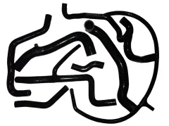 Silikonschlauch kit für Golf 3 VR6 schwarz Schlauchkit