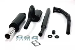 Simons Aluminierter Stahl Sportauspuff 80 mm Rund für Opel Manta B 1.6S, 1.9S, 1.9N, 2.0E EG Betriebserlaubnis 