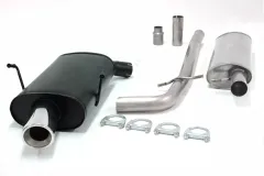 Simons Chromstahl Sportauspuff 100mm Rund  für Peugeot 406 Kombi 2.0