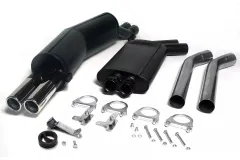 Simons Chromstahl Sportauspuffanlage 2x70 mm für BMW E34 520 12V, 520i 24V, 525i 12V Eintragungsfrei