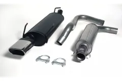 Simons Chromstahl Sportauspuffanlage 70x140 mm Eckig für SAAB 9-3 2.0T Coupé & Cabrio
