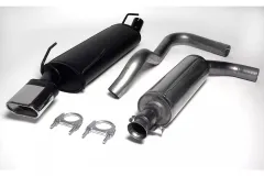 Simons Chromstahl Sportauspuffanlage 70x140 mm Eckig für SAAB 9-3 Aero Ver. II.