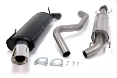 Simons Chromstahl Sportauspuffanlage 90/120 mm Oval für SAAB 9-5 Turbo 2.0/2.3 Limousine/Kombi Für Modelle MIT Öffnung in der Heckschürze