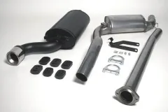 Simons Chromstahl Sportauspuffanlage 90 mm Rund für SAAB 9000 CS Turbo 2.0/2.3/Aero