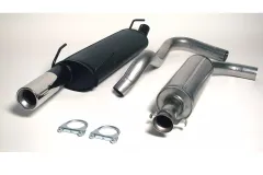 Simons Chromstahl Sportauspuffanlage 90 mm Rund für SAAB 900i 2.0, 2.3 Coupé & Cabrio