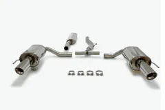 Simons Edelstahl Duplex Sportauspuffanlage 100 mm + 100 mm Rund für SAAB 9-3X 2.0T/2.8T XWD