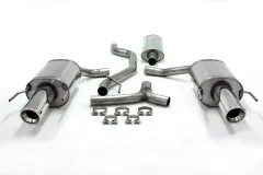 Simons Edelstahl Duplex Sportauspuffanlage 100 mm Rund für SAAB 9-3 Turbo (58L Tank )