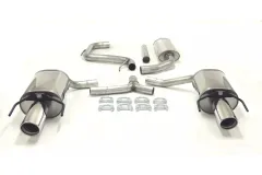 Simons Edelstahl Duplex Sportauspuffanlage 100 mm Rund für SAAB 9-3 Turbo (61L Tank )