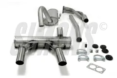 Simons Edelstahl Sportauspuff Duplex 57  mm + 57 mm Rund für Opel GT 2.0