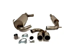 Simons Edelstahl Sportauspuffanlage 2x 80mm Rund für Seat Arosa 1.4 8V/1.4 16V/1.7 SDI