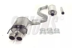 Simons Edelstahl Sportauspuffanlage 2x80 mm Rund für SAAB 9-3 Turbo (58L Tank )