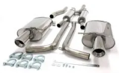 Simons Edelstahl Sportauspuffanlage Duplex L+R 1x100 mm für Audi A4 (B6/B7) Quattro Cabrio1.8T/2.0TFSI EG-Genehmigung