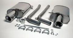 Simons Edelstahl Sportendtopf Duplex L+R 1x100 mm für Audi A4 (B6/B7) Quattro Cabrio 1.8T/2.0TFSI EG-Genehmigung